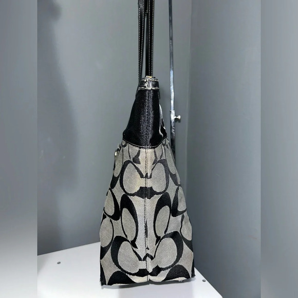 Coach Black & Gray Signature CC Tote Bag - Picture 9 of 12